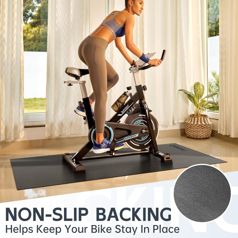 Cybstrax Treadmill Mat, Bike Trainer Mat for Stationary Spin Bike, 72" x 30" Non Slip Exercise Equipment Mat for Bike, Treadmill, Elliptical, Yoga - Workout Floor Protector for Carpet Or Hardwood - Image 4